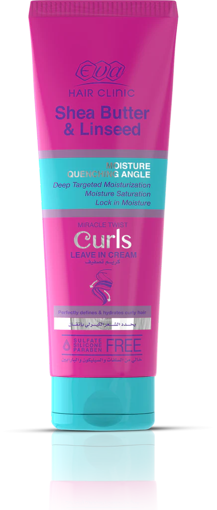EVA Hair Clinic Shea Butter & Linseed Miracle Twist Curls Leave In Cream 200 ml