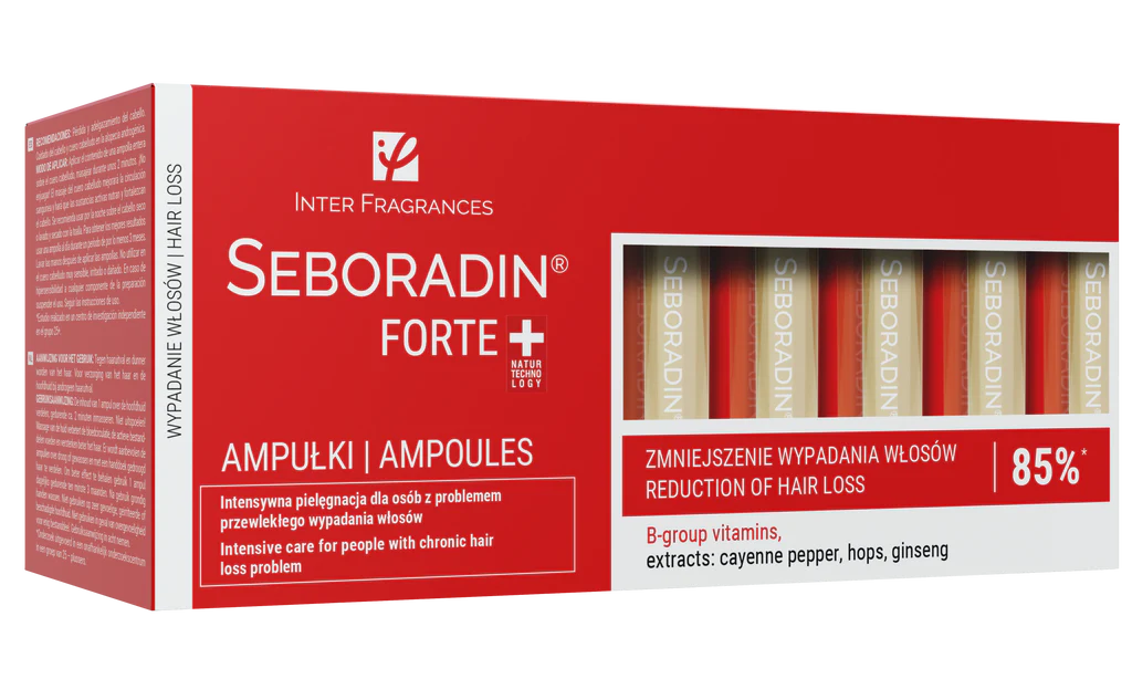 Seboradin Forte Ampoules - Excessive treatment against chronic hair loss and thinning14x5.5ml multi